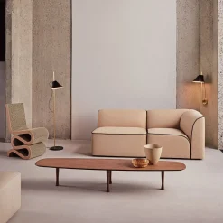 Louis Poulsen marmer-vloerlamp Yuh Brass, zwart