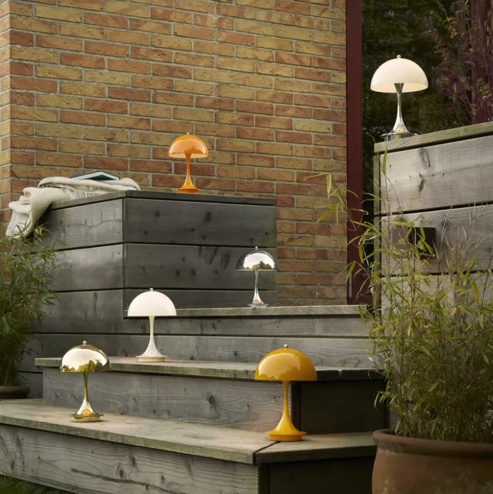 Louis Poulsen Panthella Portable 160 V3, opaalchroom/beige