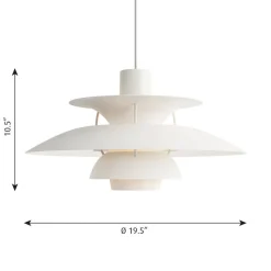 Louis Poulsen PH 5 hanglamp monochroom wit