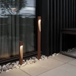 Louis Poulsen sokkellamp Flindt, 927, corten 35 cm voet 24 V