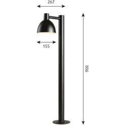 Louis Poulsen Toldbod tuinpadverlichting, zwart