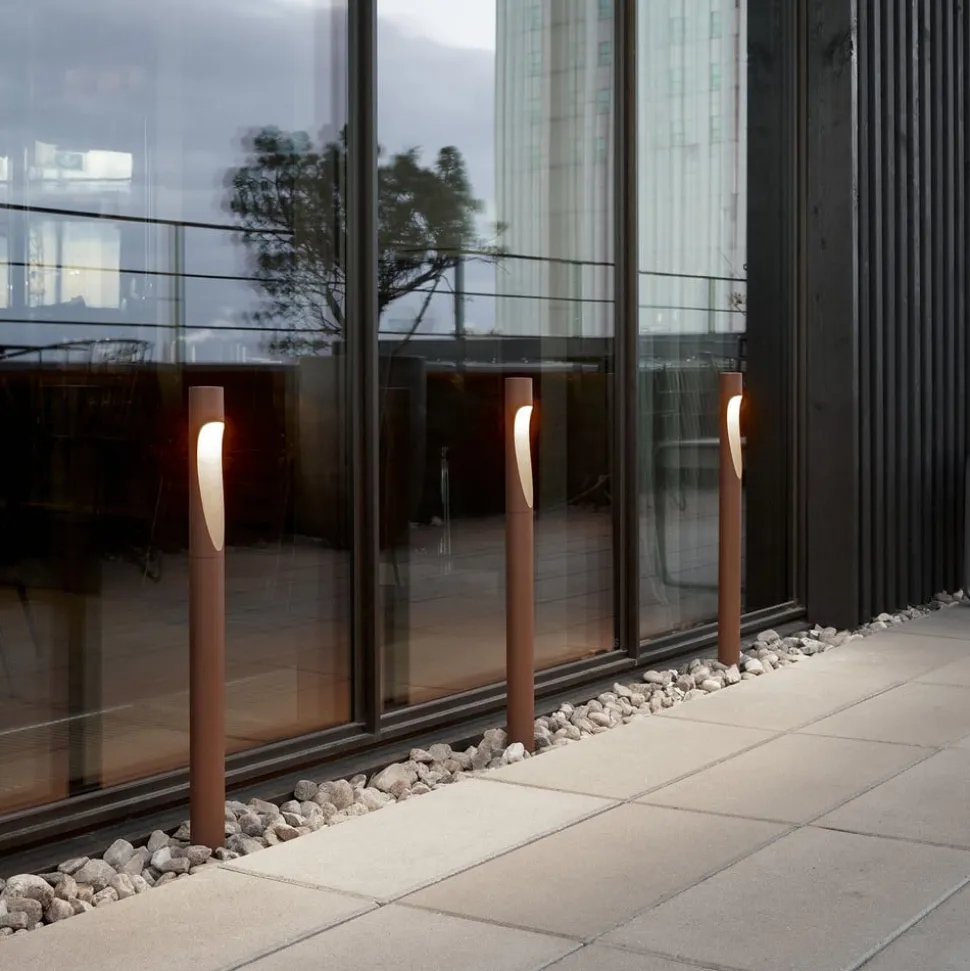 Louis Poulsen tuinpadverlichting Flindt, 927, corten 70 cm voet 24 V