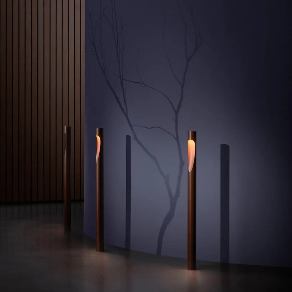 Louis Poulsen tuinpadverlichting Flindt, 927, corten 70 cm voet 24 V