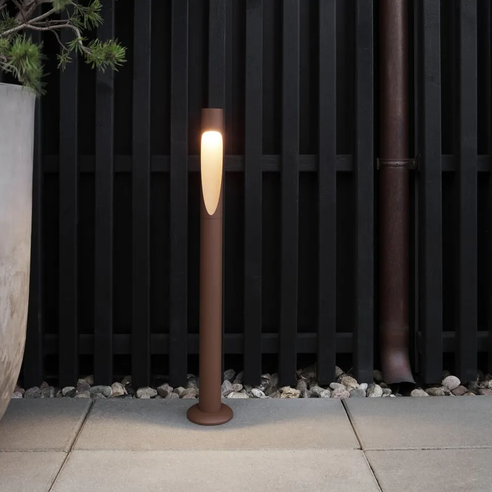 Louis Poulsen tuinpadverlichting Flindt, 927, corten 70 cm voet 24 V