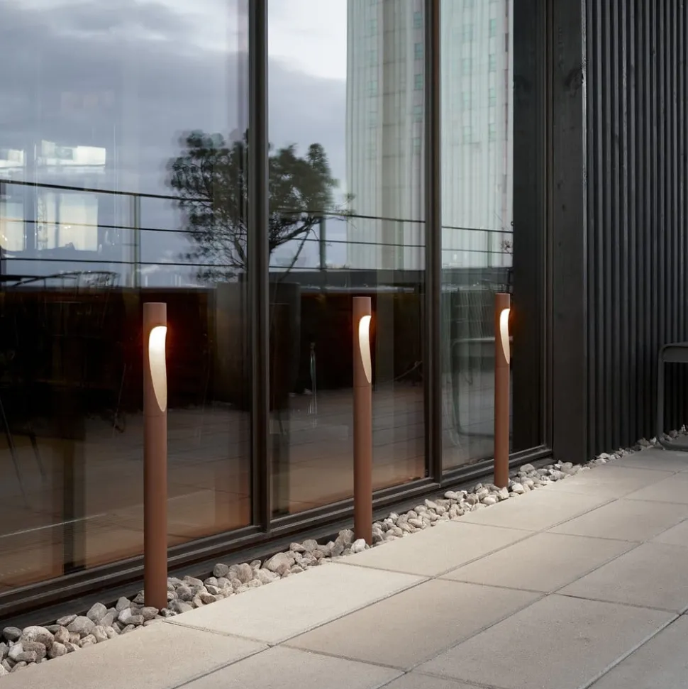 Louis Poulsen tuinpadverlichting Flindt, 930, corten 70 cm voet 24 V
