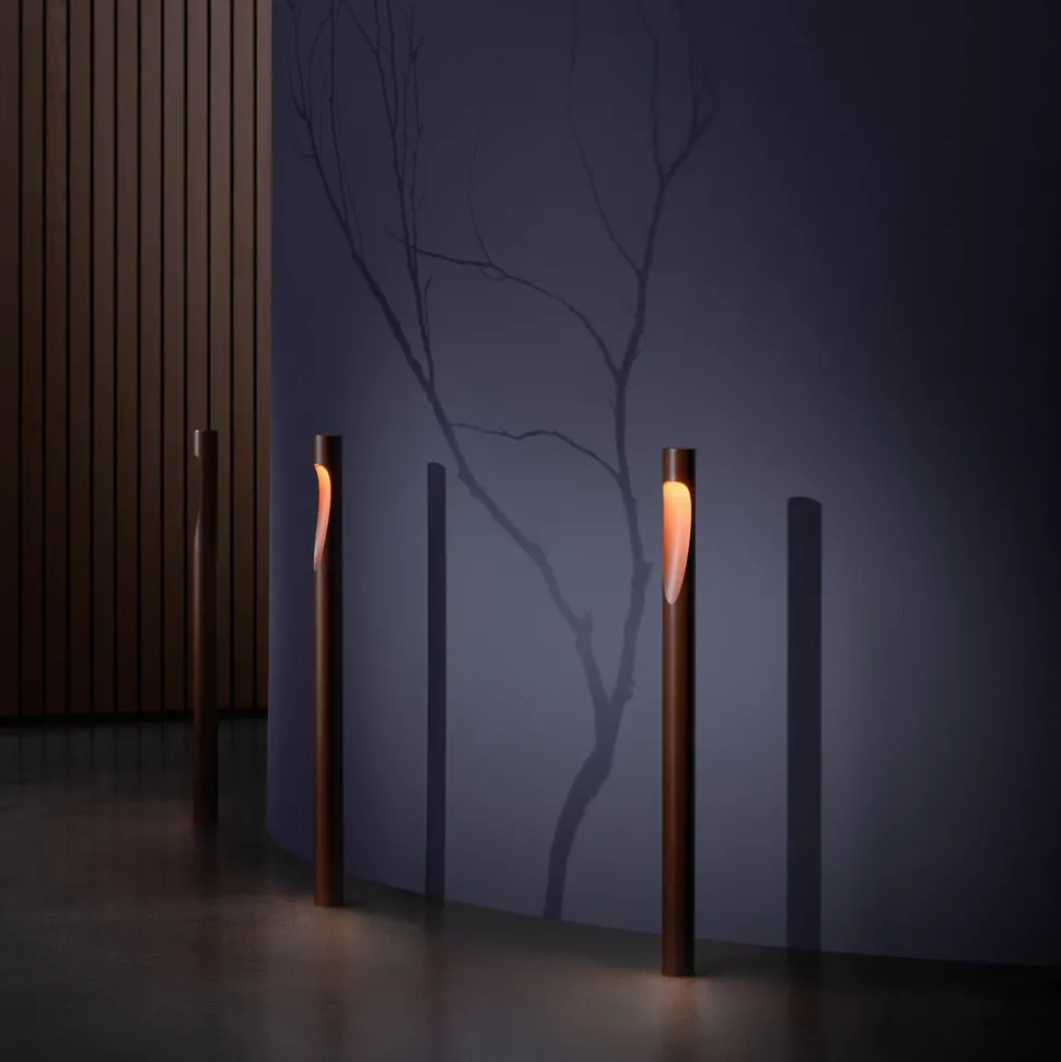 Louis Poulsen tuinpadverlichting Flindt, 930, corten 70 cm voet 24 V
