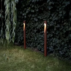 Louis Poulsen tuinpadverlichting Flindt, 930, corten 70 cm voet 24 V
