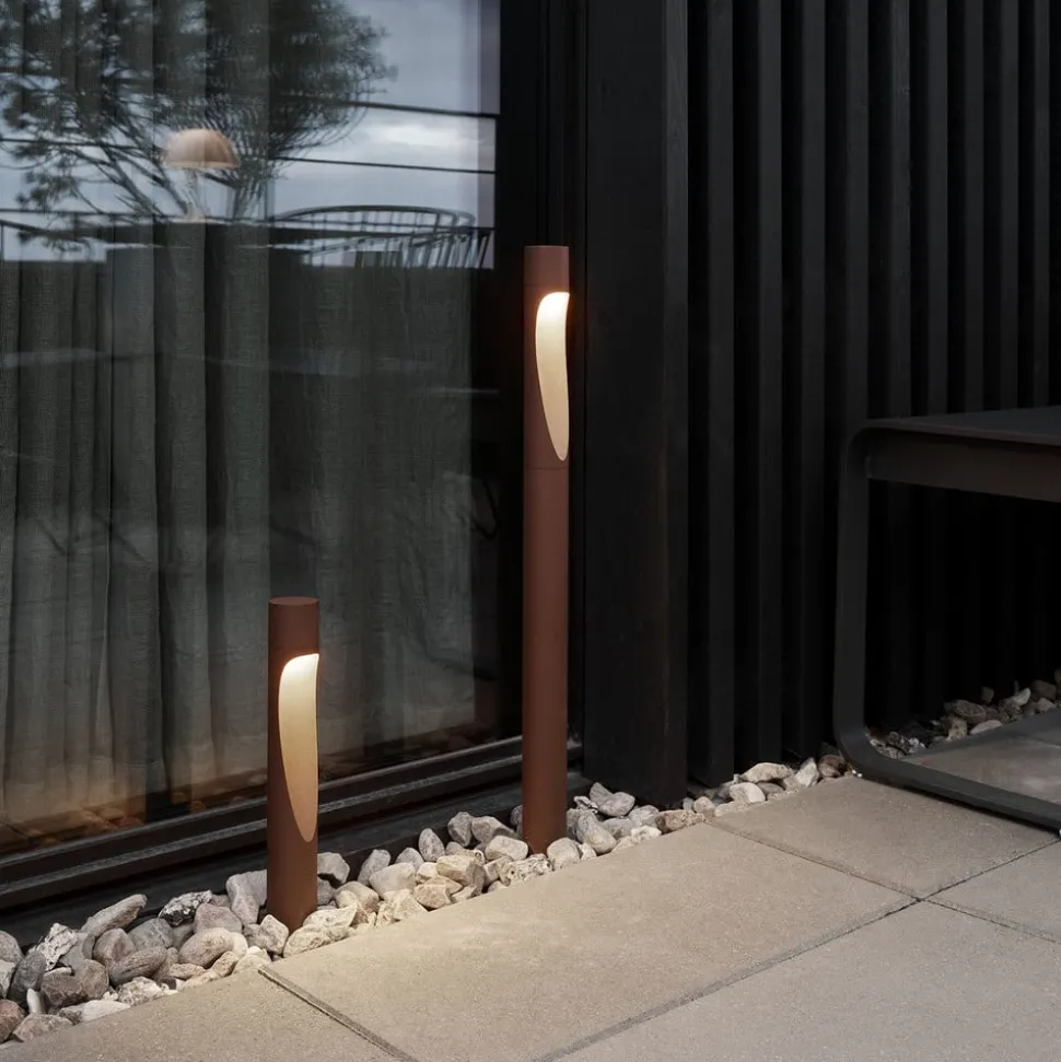 Louis Poulsen tuinpadverlichting Flindt, 930, corten 70 cm voet 24 V