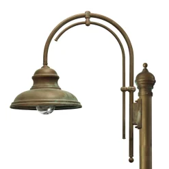 LUCA lantaarnpaal in antiek koper messing 1-lamp.