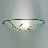 Luca wandlamp, antiek goud, scavo glas