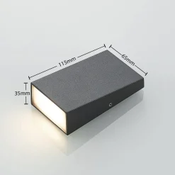 Lucande Adarey LED buiten wandlamp, IP54