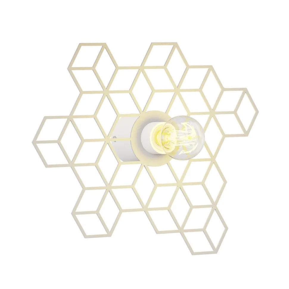 Lucande Alexaru wandlamp, honingraat, wit