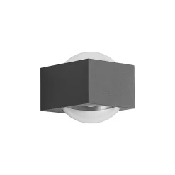 Lucande Almos LED buitenwandlamp, hoekig 2-lamps