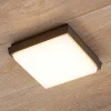 Lucande Amra LED buiten plafondlamp, hoekig 17,5cm