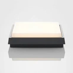 Lucande Amra LED buiten plafondlamp, hoekig 17,5cm
