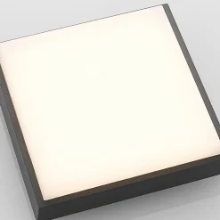 Lucande Amra LED buiten plafondlamp, hoekig 17,5cm