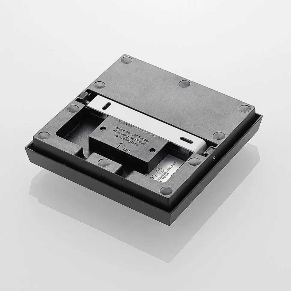 Lucande Amra LED buiten plafondlamp, hoekig 17,5cm