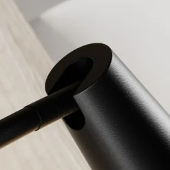 Lucande Angelina klemlamp, zwart/goud, metaal, 47cm