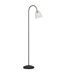 Lucande Anjita vloerlamp, glazen kap