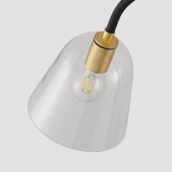 Lucande Anjita vloerlamp, glazen kap