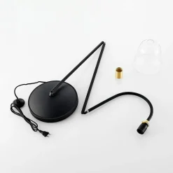 Lucande Anjita vloerlamp, glazen kap