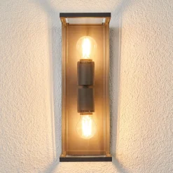 Lucande Annalea buitenwandlamp, 40 cm, 2-lamps, IP54