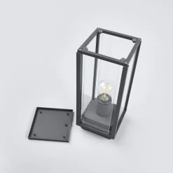 Lucande Annalea sokkellamp, 35 cm, antraciet, IP54