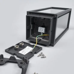 Lucande Annalea sokkellamp, 35 cm, antraciet, IP54