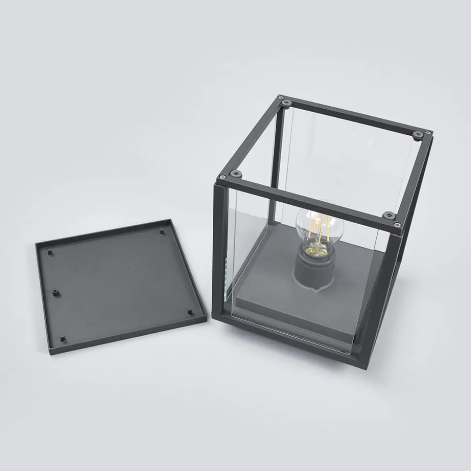 Lucande Annalea sokkellamp, 55 cm, antraciet, IP54