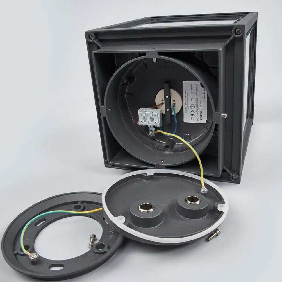 Lucande Annalea sokkellamp, 55 cm, antraciet, IP54