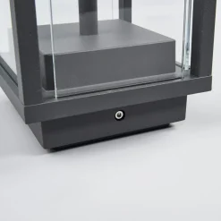 Lucande Annalea sokkellamp, 50 cm, antraciet, IP54