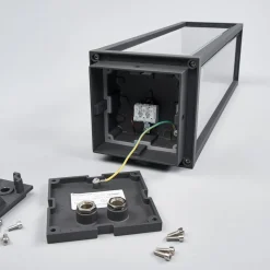 Lucande Annalea sokkellamp, 50 cm, antraciet, IP54