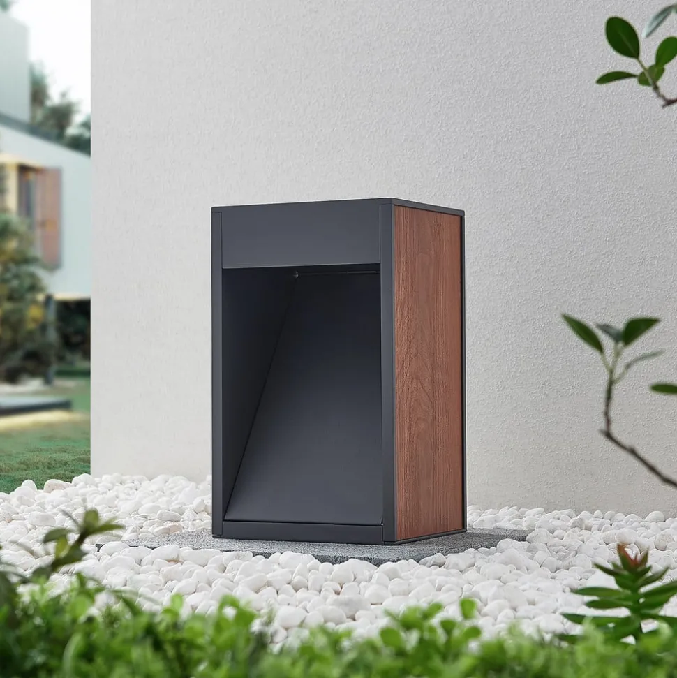 Lucande Ansala R7s sokkellamp met houtdecor