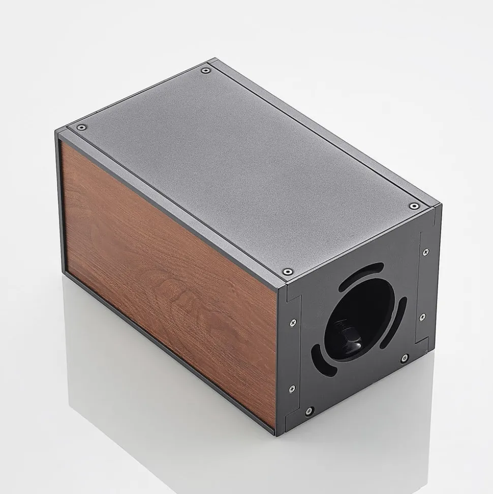 Lucande Ansala R7s sokkellamp met houtdecor