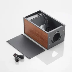 Lucande Ansala R7s sokkellamp met houtdecor