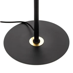 Lucande Aparas vloerlamp, bladlook, zwart-goud