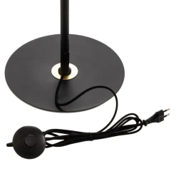 Lucande Aparas vloerlamp, bladlook, zwart-goud