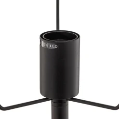 Lucande Aparas vloerlamp, bladlook, zwart-goud