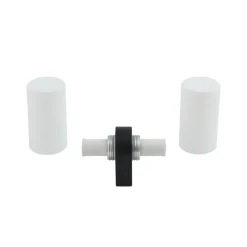 Lucande Basolo badkamer wandlamp, zwart, hoogte 31,5 cm, glas