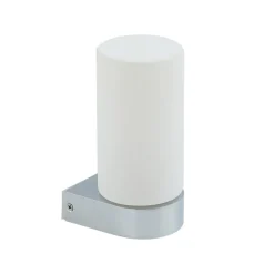 Lucande Basolo badkamer wandlamp, chroom, hoogte 17,2 cm, glas