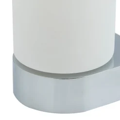 Lucande Basolo badkamer wandlamp, chroom, hoogte 17,2 cm, glas