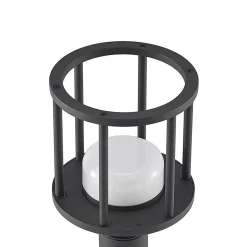 Lucande Berenike 60 cm tuinpadverlichting, donkergrijs, metaal, GX53