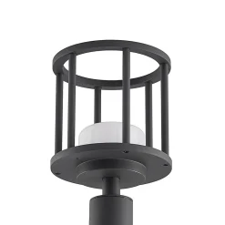 Lucande Berenike 60 cm tuinpadverlichting, donkergrijs, metaal, GX53