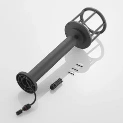 Lucande Berenike 60 cm tuinpadverlichting, donkergrijs, metaal, GX53