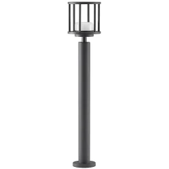 Lucande Berenike tuinpadverlichting, 85 cm, donkergrijs, metaal, GX53