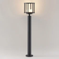 Lucande Berenike tuinpadverlichting, 85 cm, donkergrijs, metaal, GX53