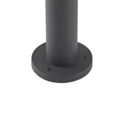 Lucande Berenike tuinpadverlichting, 85 cm, donkergrijs, metaal, GX53