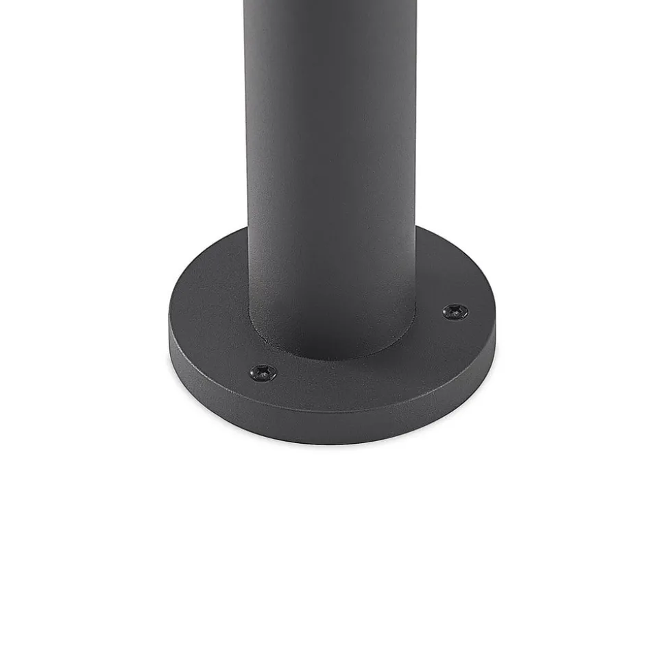 Lucande Berenike tuinpadverlichting, 85 cm, donkergrijs, metaal, GX53