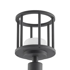 Lucande Berenike tuinpadverlichting, 85 cm, donkergrijs, metaal, GX53