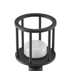 Lucande Berenike tuinpadverlichting, 85 cm, donkergrijs, metaal, GX53